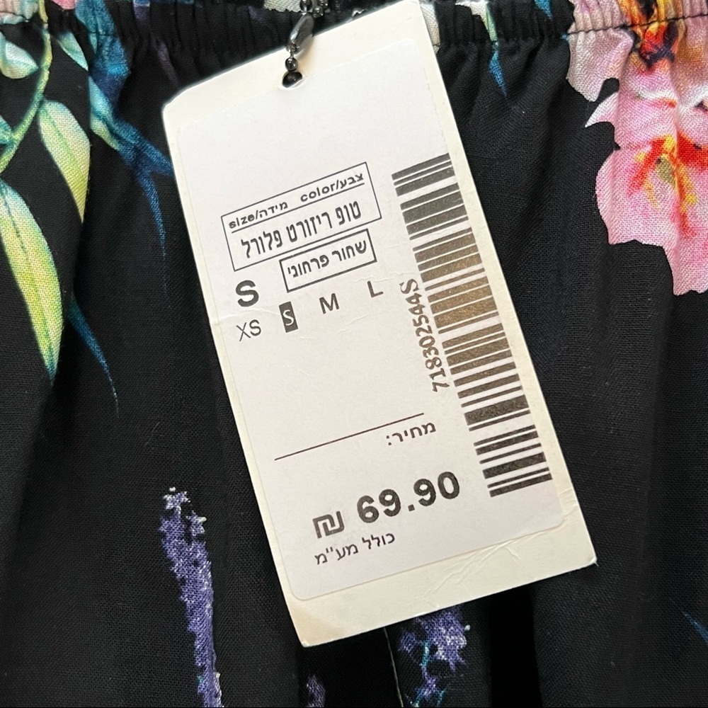 NWT TwentyFourSeven Floral Print Crop Top S tropical Hawaiian cropped floral - Picture 11 of 13